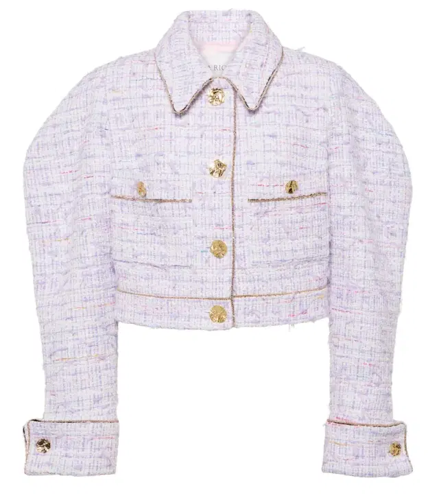 Nina Ricci Cropped cotton-blend tweed jacket