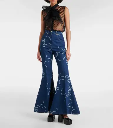 Nina Ricci Printed flared jeans | Thumbnail 2