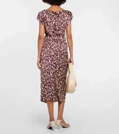 Velvet Juno printed satin midi skirt | Thumbnail 3