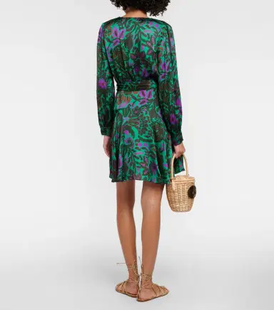 Velvet Bridget printed satin minidress | Thumbnail 2
