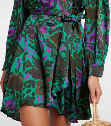 Velvet Bridget printed satin minidress | Thumbnail 5