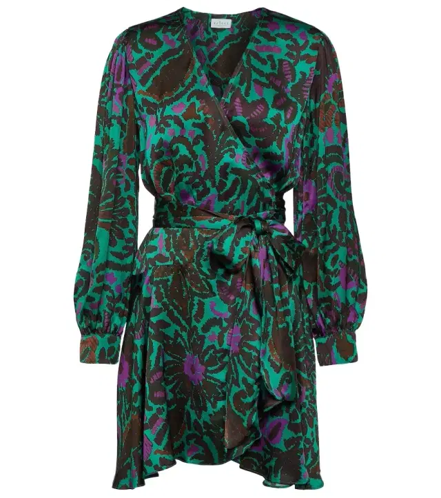 Velvet Bridget printed satin minidress