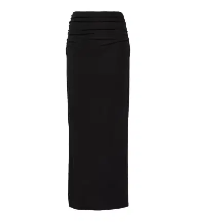 Velvet Hilton ruched jersey midi skirt | Thumbnail 1