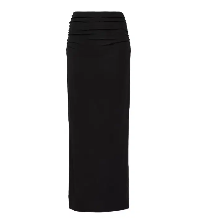 Velvet Hilton ruched jersey midi skirt