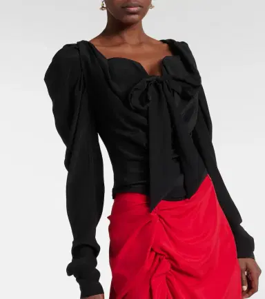 Vivienne Westwood Tie-detail silk top | Thumbnail 3 Vivienne Westwood Tie-detail silk top | Thumbnail 3