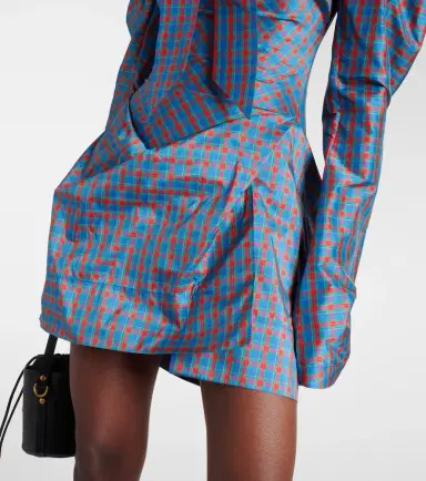 Vivienne Westwood Bow-detail checked minidress | Thumbnail 3