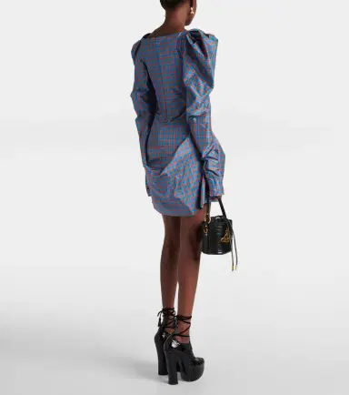 Vivienne Westwood Bow-detail checked minidress | Thumbnail 4