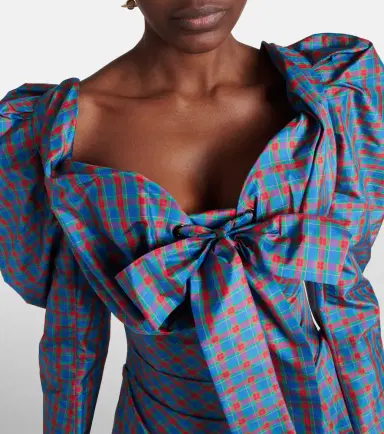 Vivienne Westwood Bow-detail checked minidress | Thumbnail 5