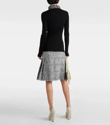 Burberry Scarf-detail ribbed-knit sweater | Thumbnail 5