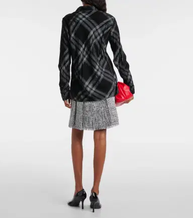 Burberry Check velvet shirt | Thumbnail 3