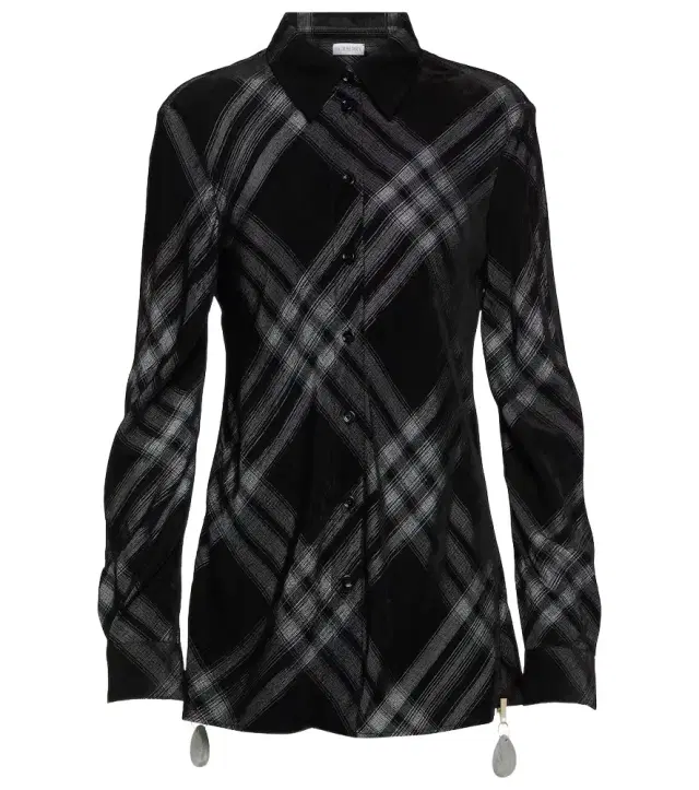 Burberry Check velvet shirt