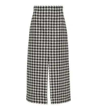 Burberry Houndstooth twill maxi skirt | Thumbnail 1