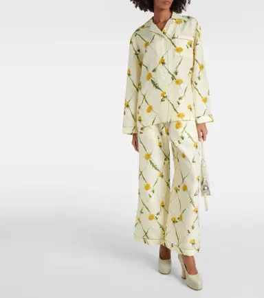 Burberry Floral silk poplin pajama shirt | Thumbnail 3