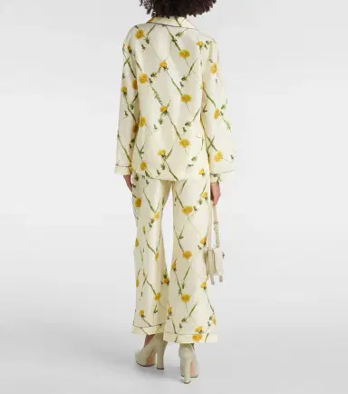 Burberry Floral silk poplin pajama shirt | Thumbnail 4