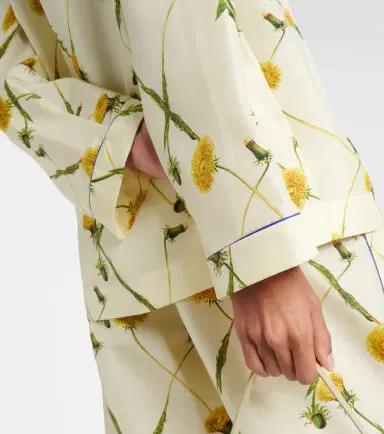 Burberry Floral silk poplin pajama shirt | Thumbnail 5