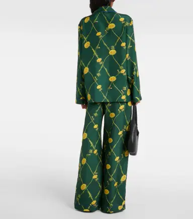 Burberry Floral silk poplin pajama shirt | Thumbnail 2