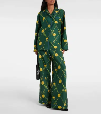 Burberry Floral silk poplin pajama shirt | Thumbnail 4