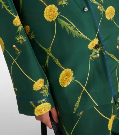 Burberry Floral silk poplin pajama shirt | Thumbnail 5