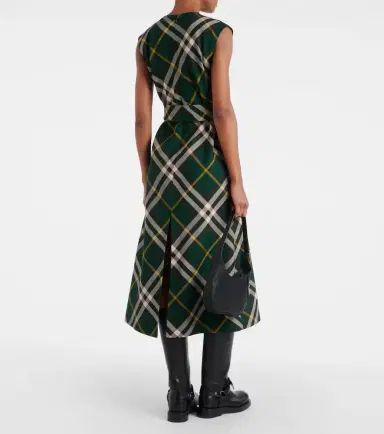 Burberry Check wool midi dress | Thumbnail 3