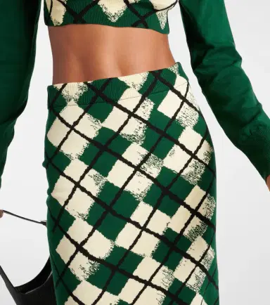 Burberry Checked cotton midi skirt | Thumbnail 3 Burberry Checked cotton midi skirt | Thumbnail 3
