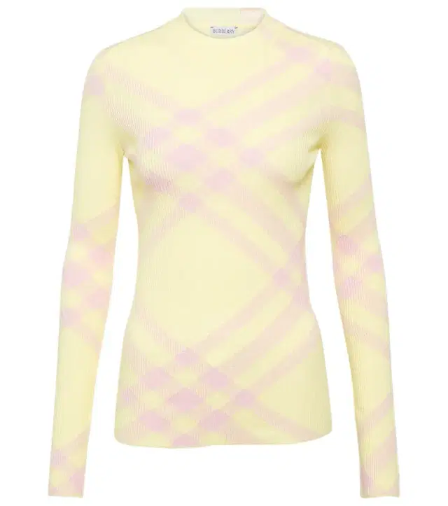 Burberry Check wool-blend top