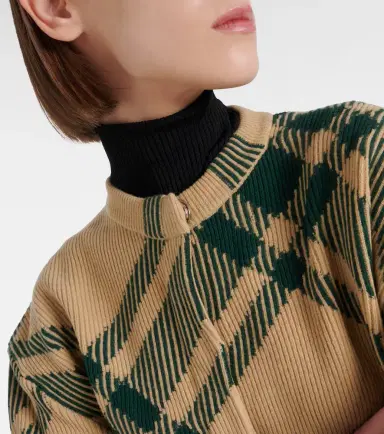 Burberry Check wool-blend cardigan | Thumbnail 5 Burberry Check wool-blend cardigan | Thumbnail 5