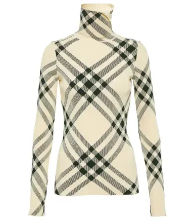 Burberry Check turtleneck sweater | Thumbnail 1 Burberry Check turtleneck sweater | Thumbnail 1