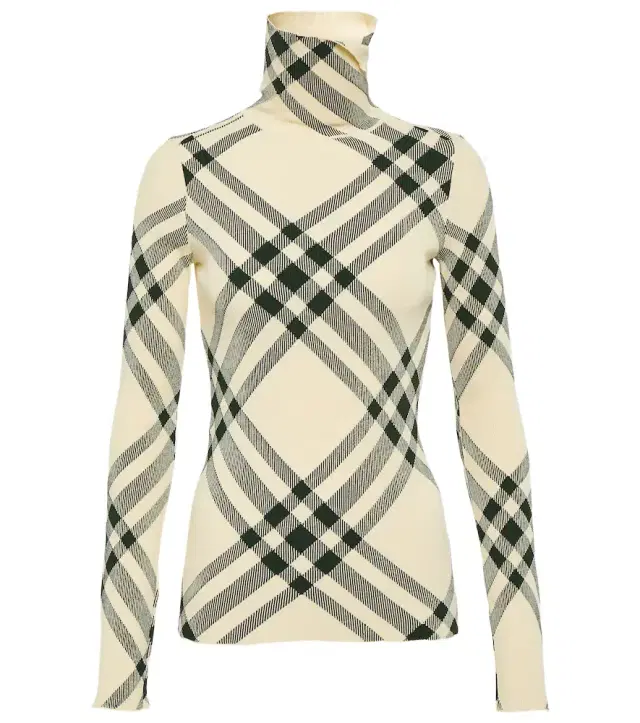 Burberry Check turtleneck sweater