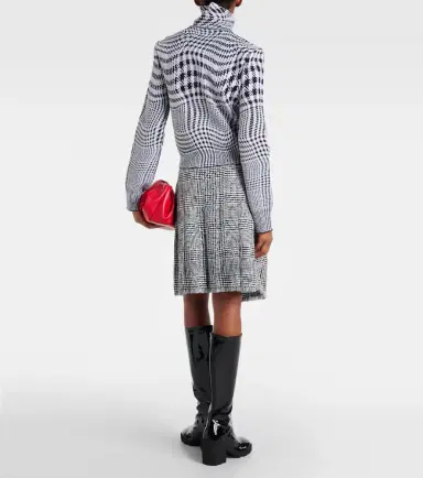 Burberry Houndstooth wool-blend turtleneck sweater | Thumbnail 2
