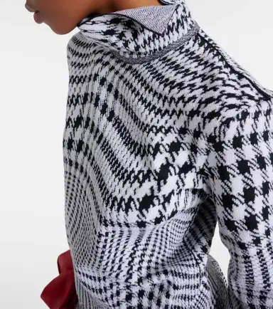 Burberry Houndstooth wool-blend turtleneck sweater | Thumbnail 4