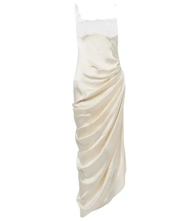 Jacquemus La Saudade Brodée satin slip dress