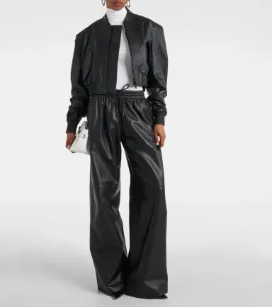 Wardrobe.NYC Wardrobe. NYC Cropped leather bomber jacket | Thumbnail 5 Wardrobe.NYC Wardrobe. NYC Cropped leather bomber jacket | Thumbnail 5