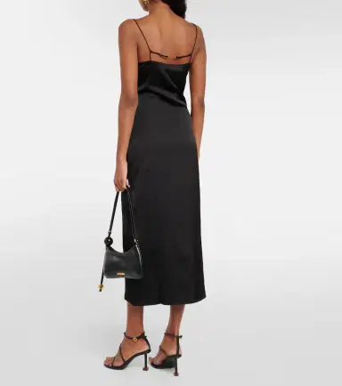 Jacquemus La Robe Notte satin midi dress | Thumbnail 3 Jacquemus La Robe Notte satin midi dress | Thumbnail 3