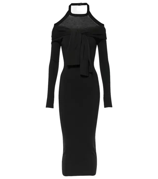Jacquemus La robe Doble wool-blend midi dress