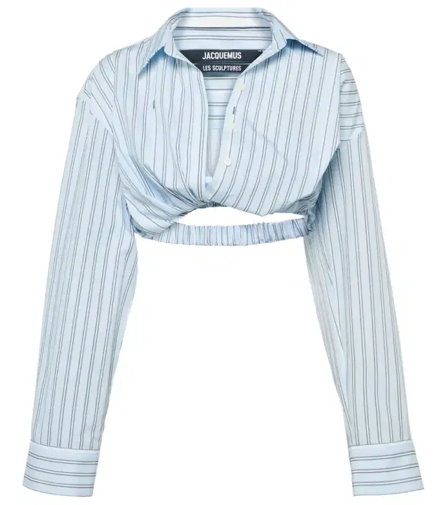 Jacquemus La Chemise Bahia Courte striped cotton top