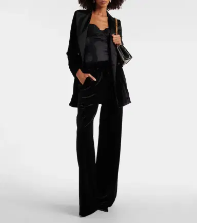 Dolce & Gabbana High-rise velvet wide-leg pants | Thumbnail 4 Dolce & Gabbana High-rise velvet wide-leg pants | Thumbnail 4