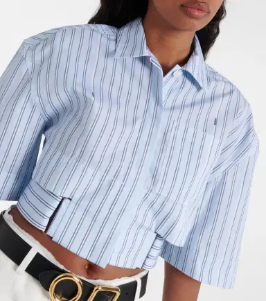 Jacquemus La Chemise Courte Bari striped cotton shirt | Thumbnail 2 Jacquemus La Chemise Courte Bari striped cotton shirt | Thumbnail 2