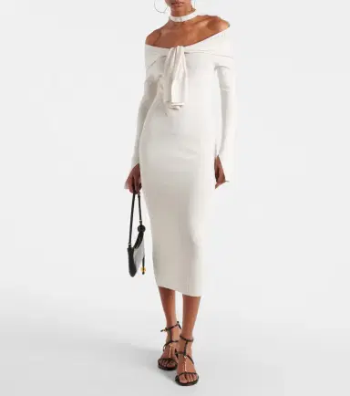 Jacquemus La robe Doble wool-blend midi dress | Thumbnail 4