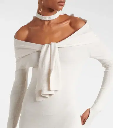 Jacquemus La robe Doble wool-blend midi dress | Thumbnail 5