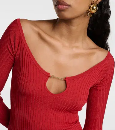 Jacquemus La Mini Robe Pralu off-shoulder minidress | Thumbnail 2