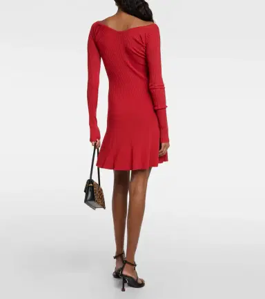 Jacquemus La Mini Robe Pralu off-shoulder minidress | Thumbnail 3