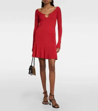 Jacquemus La Mini Robe Pralu off-shoulder minidress | Thumbnail 4