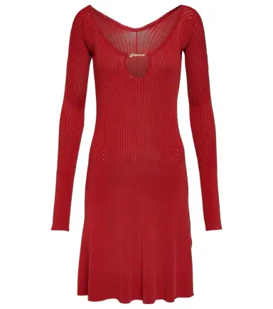 Jacquemus La Mini Robe Pralu off-shoulder minidress | Thumbnail 1