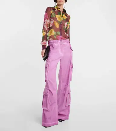 Dolce & Gabbana Mid-rise cotton flared cargo pants | Thumbnail 4