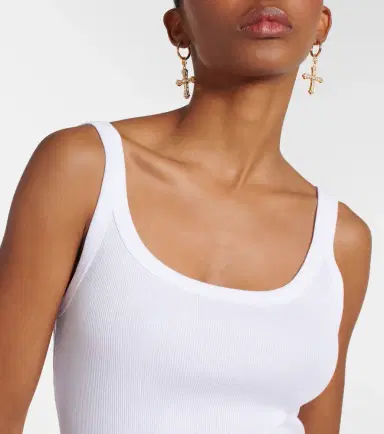 Dolce & Gabbana Ribbed-knit cotton tank top | Thumbnail 3