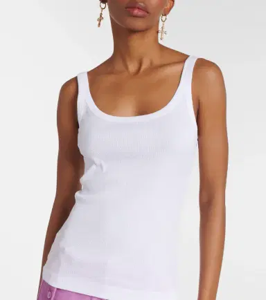 Dolce & Gabbana Ribbed-knit cotton tank top | Thumbnail 5