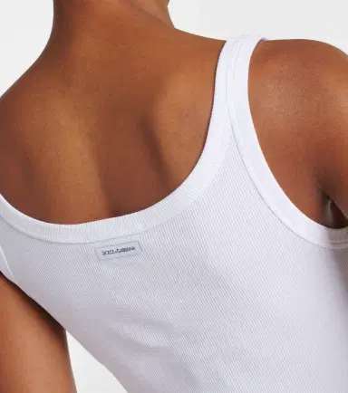 Dolce & Gabbana Ribbed-knit cotton tank top | Thumbnail 6