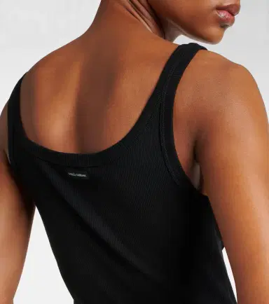 Dolce & Gabbana Ribbed-knit cotton tank top | Thumbnail 2