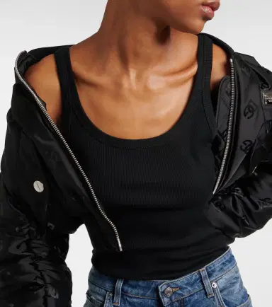 Dolce & Gabbana Ribbed-knit cotton tank top | Thumbnail 5