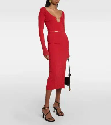 Jacquemus La Jupe Pralu knitted midi skirt | Thumbnail 3